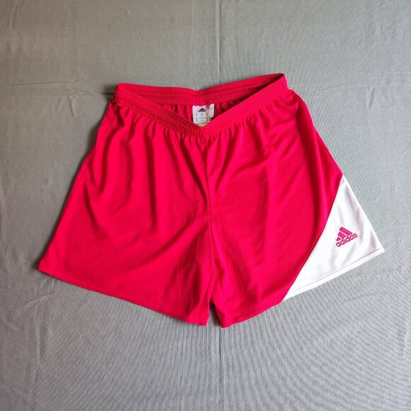 Adidas athletic shorts women's size M pink and white climalite - Picture 1 of 14